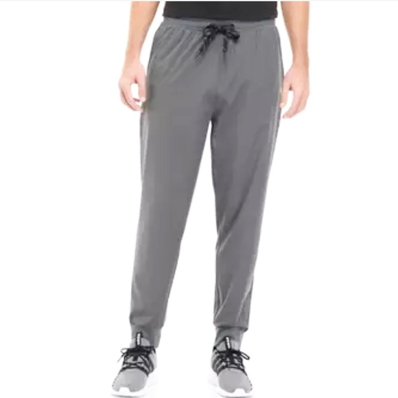 ZELOS Athletic Joggers Sweat Pants Gray with Zip Pockets Men’s Size Small - Picture 1 of 8